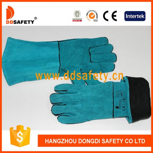 Blue welder glove Blue welder glove